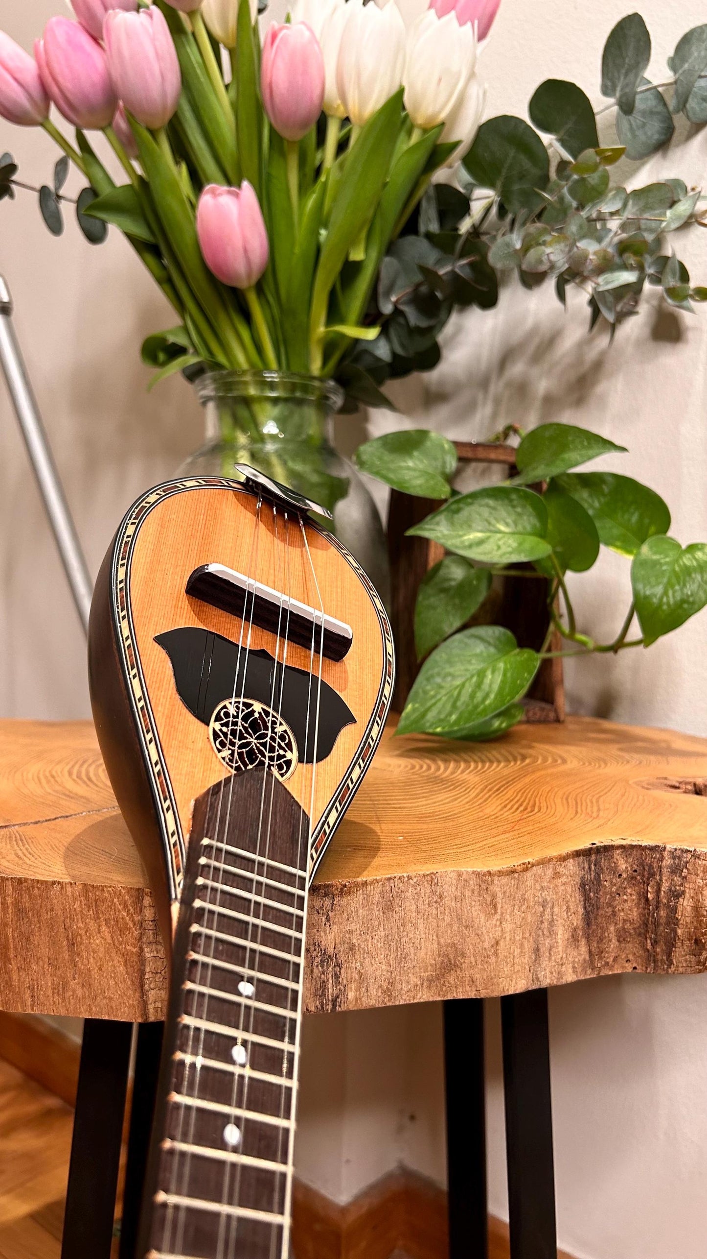 Handmade 6-String Baglamas | Greek Traditional Music Instrument for Rebetiko Music