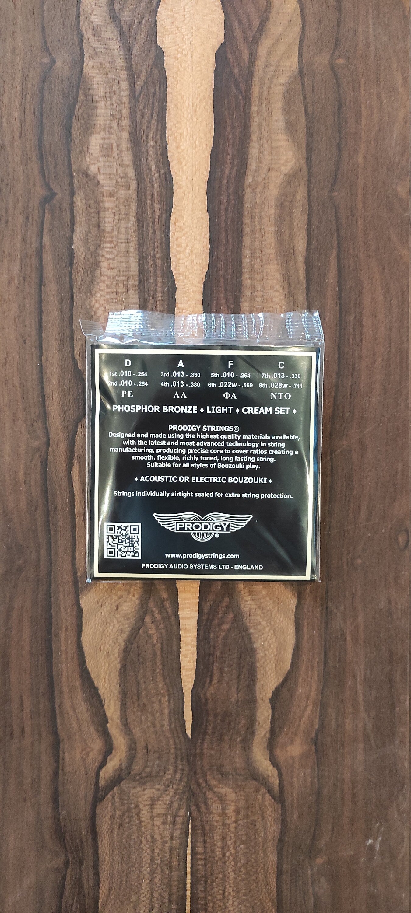 8string Bouzouki Set of Strings ~ Prodigy CREAM Set ~ 0,10 Set Phosphor Bronze Wounded