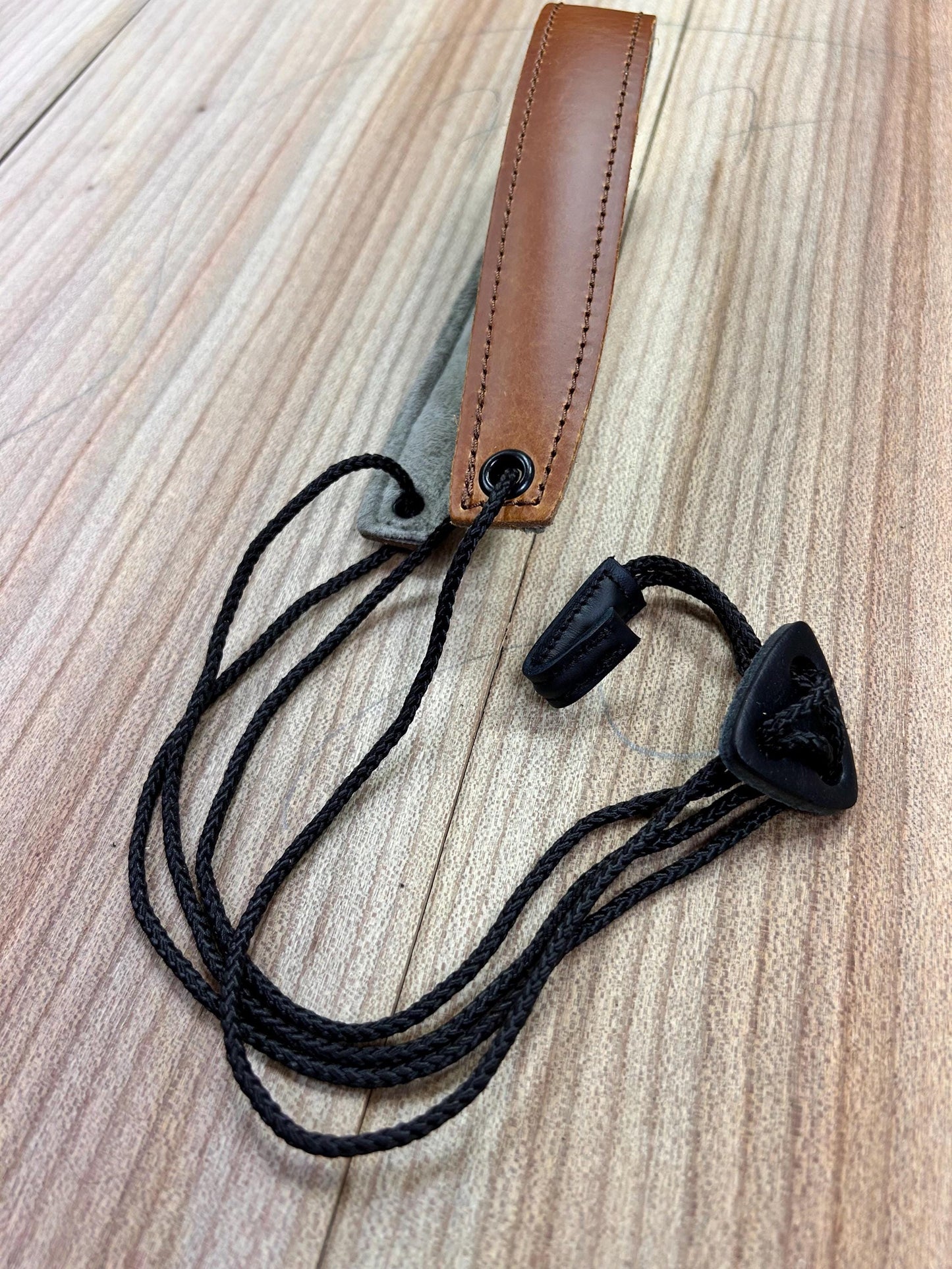Adjustable Padded Leather Bouzouki Strap with Soundhole Hook