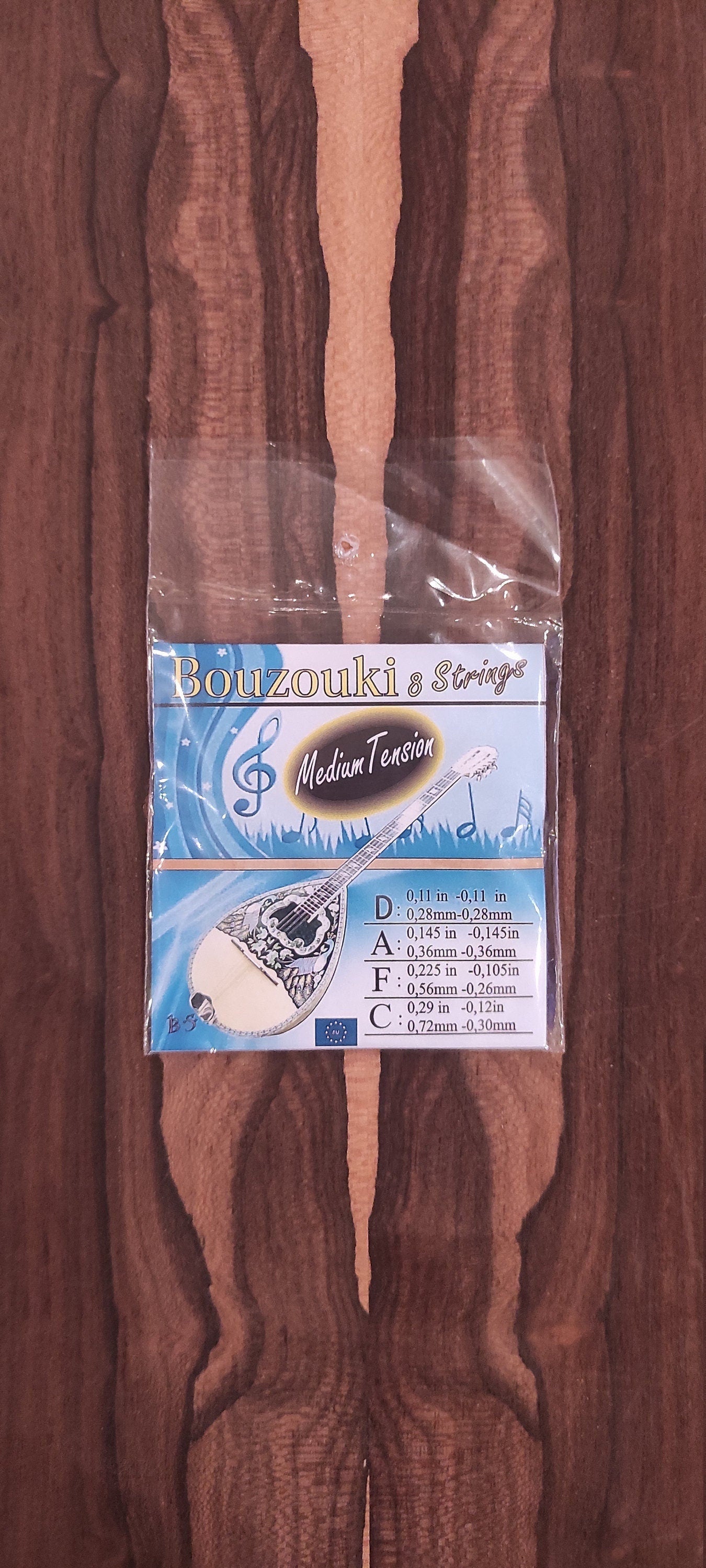 8string Bouzouki Set of Strings ~ BS Medium Set ~ 0,11 Set Silverplated Wound