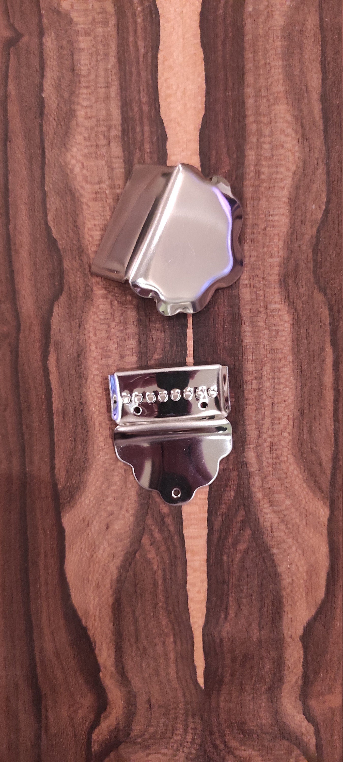 Bouzouki-Tzouras Chordiera / Tailpiece ~ Nickel Color Steel Bouzouki-Tzouras Tailpiece/Chordiera