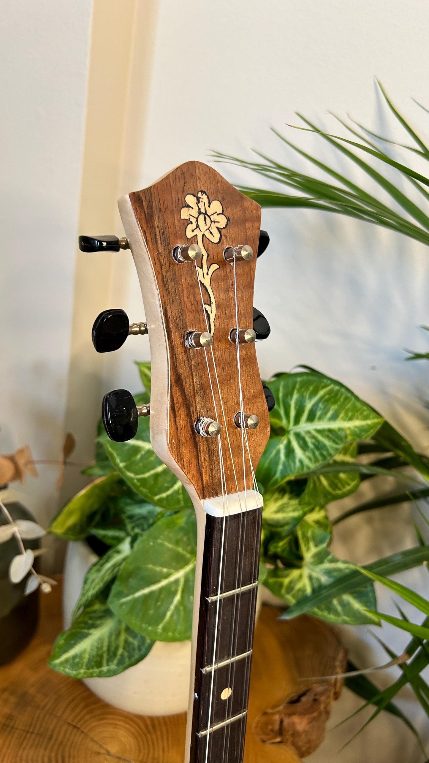 6string Handmade Bouzouki ~ Greek Traditional Handmade Popular Rebetiko Bouzouki ~ Flower wooden pickguard / top decorations ~