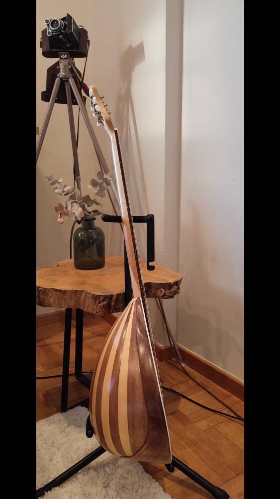 6string Handmade Bouzouki ~ Greek Traditional Handmade Popular Rebetiko Bouzouki ~ Wooden pickguard / top decorations ~