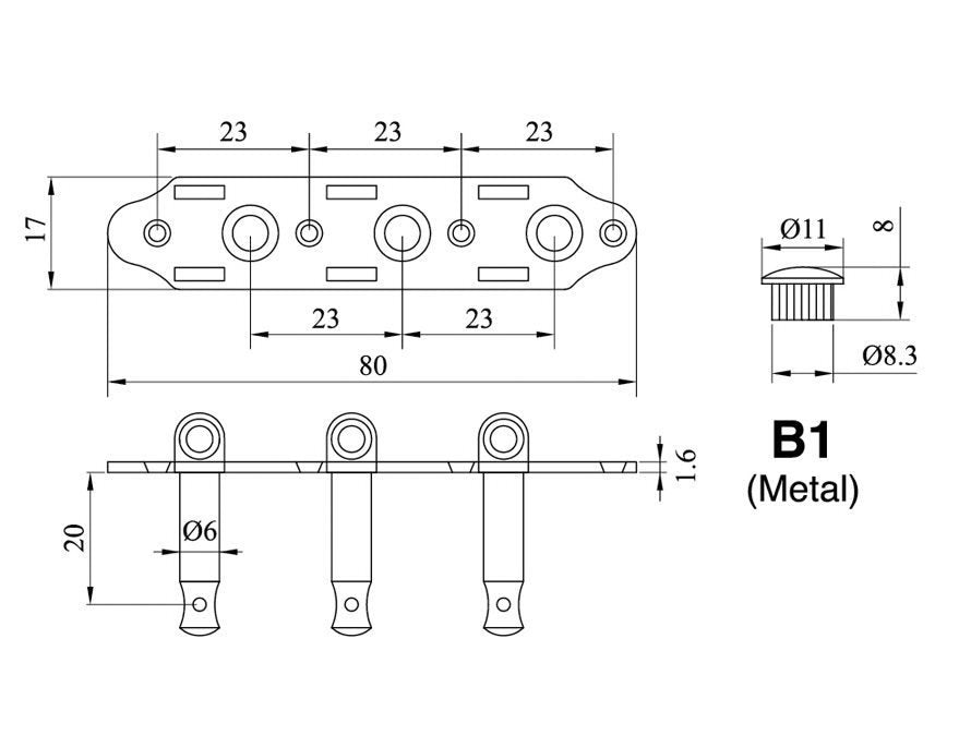 Baglamas / 6string Bouzouki machine heads ~ Professional Baglamas / 6string Bouzouki tuners ~ Nickel Colour & Black Button