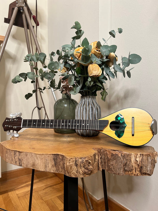 Handmade 6-String Baglamas | Greek Traditional Music Instrument for Rebetiko Music