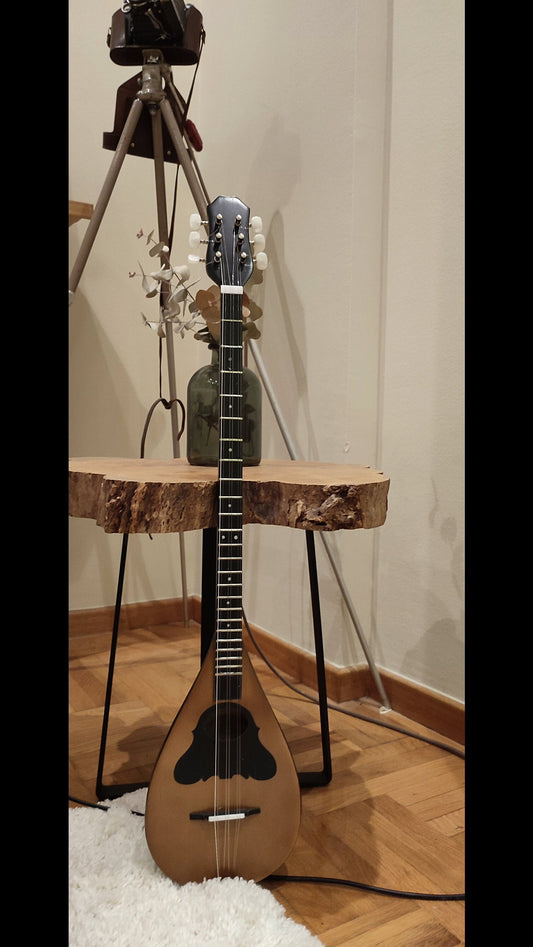 Tzouras Slim Handmade 6string  ~ Greek Traditional Handmade Popular Rebetiko Tzouras  ~ Black celluloid pickguard / top decorations ~