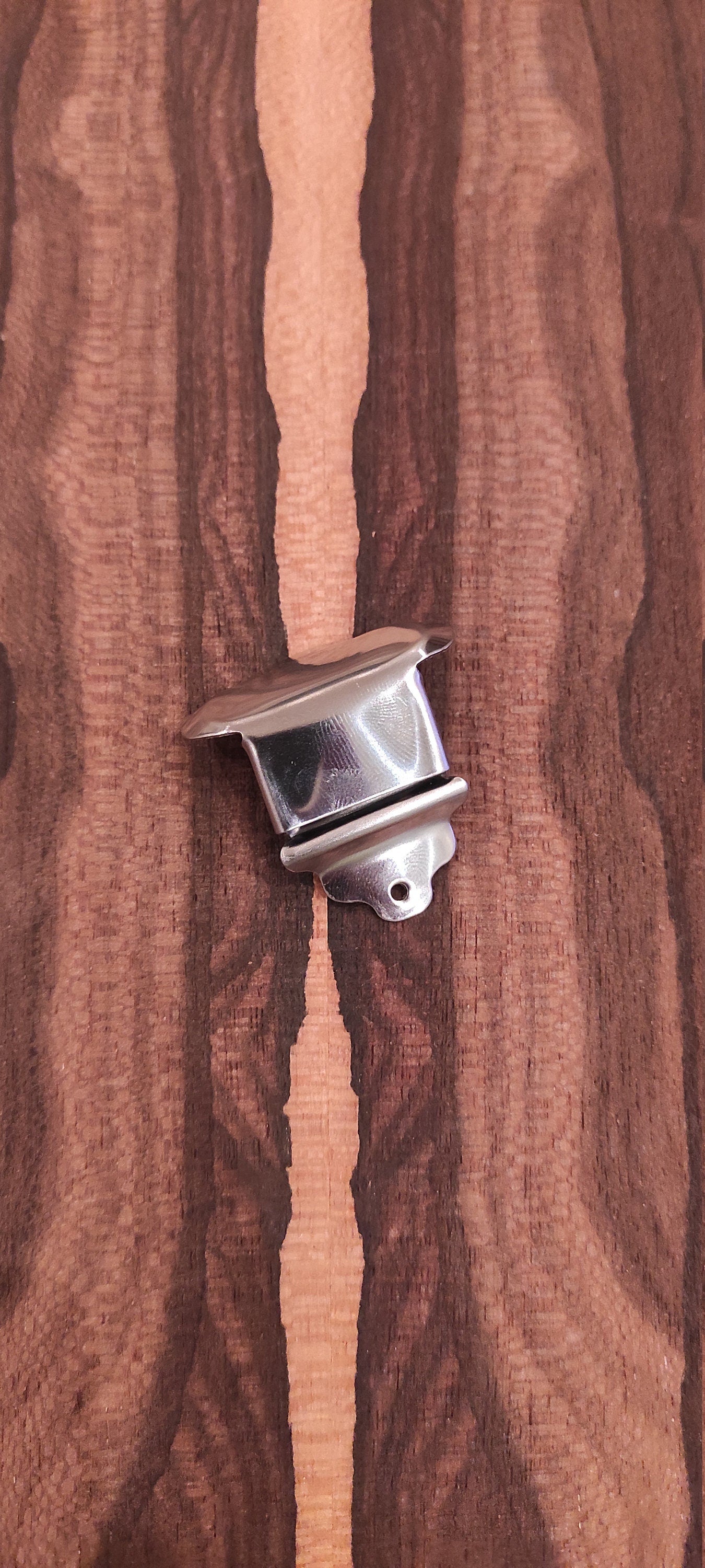 Baglamas - Tzouras Chordiera / Tailpiece ~ Nickel Color Steel Baglamas Tailpiece/Chordiera