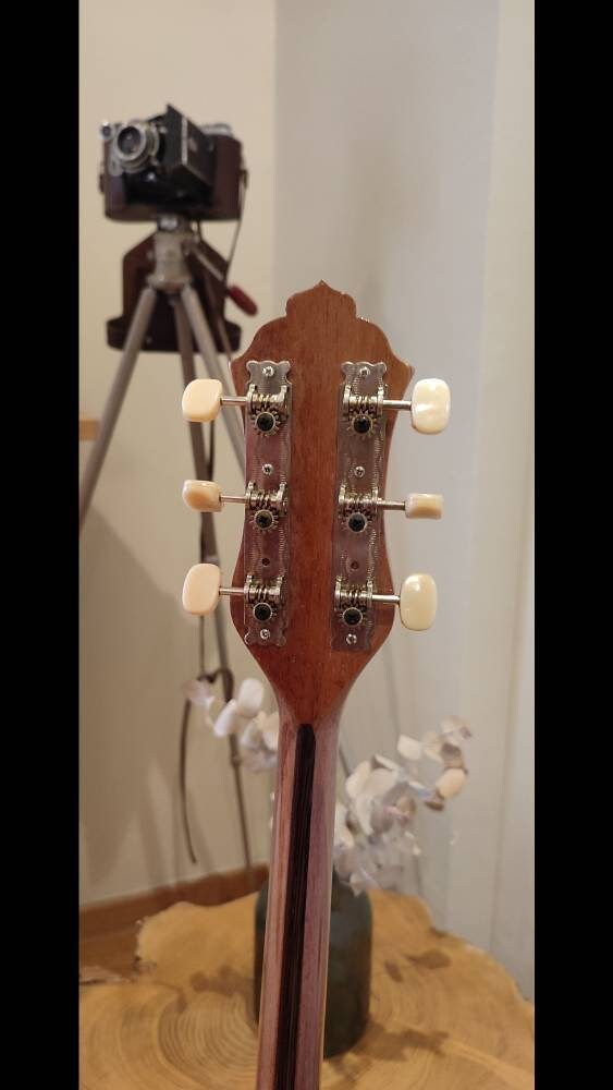 Custom Professional 6string Handmade Bouzouki ~ Greek Traditional Popular Rebetiko Bouzouki  ~ Wooden Pickguard / Top decorations