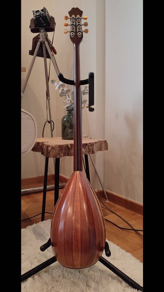Professional Tzouras Handmade 6string ~ Greek Traditional Rebetiko Tzouras ~ Abalone Dolphins & Padauk wooden pickguard / top decorations ~