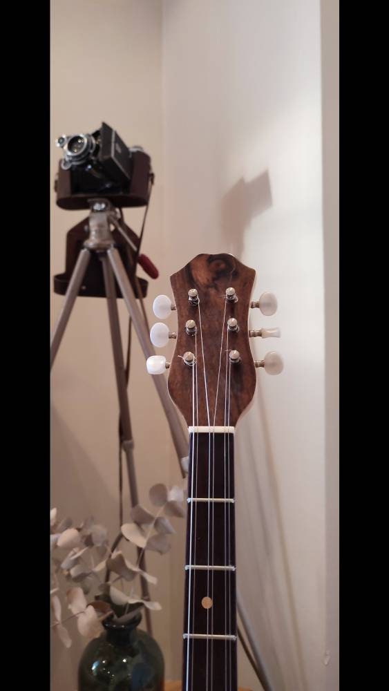 6string Handmade Bouzouki ~ Greek Traditional Handmade Popular Rebetiko Bouzouki ~ Wooden pickguard / top decorations ~