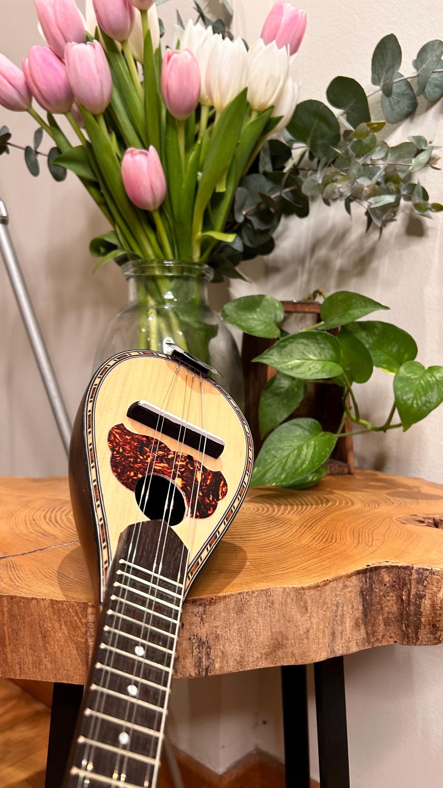 Handmade 6-String Baglamas | Greek Traditional Music Instrument for Rebetiko Music
