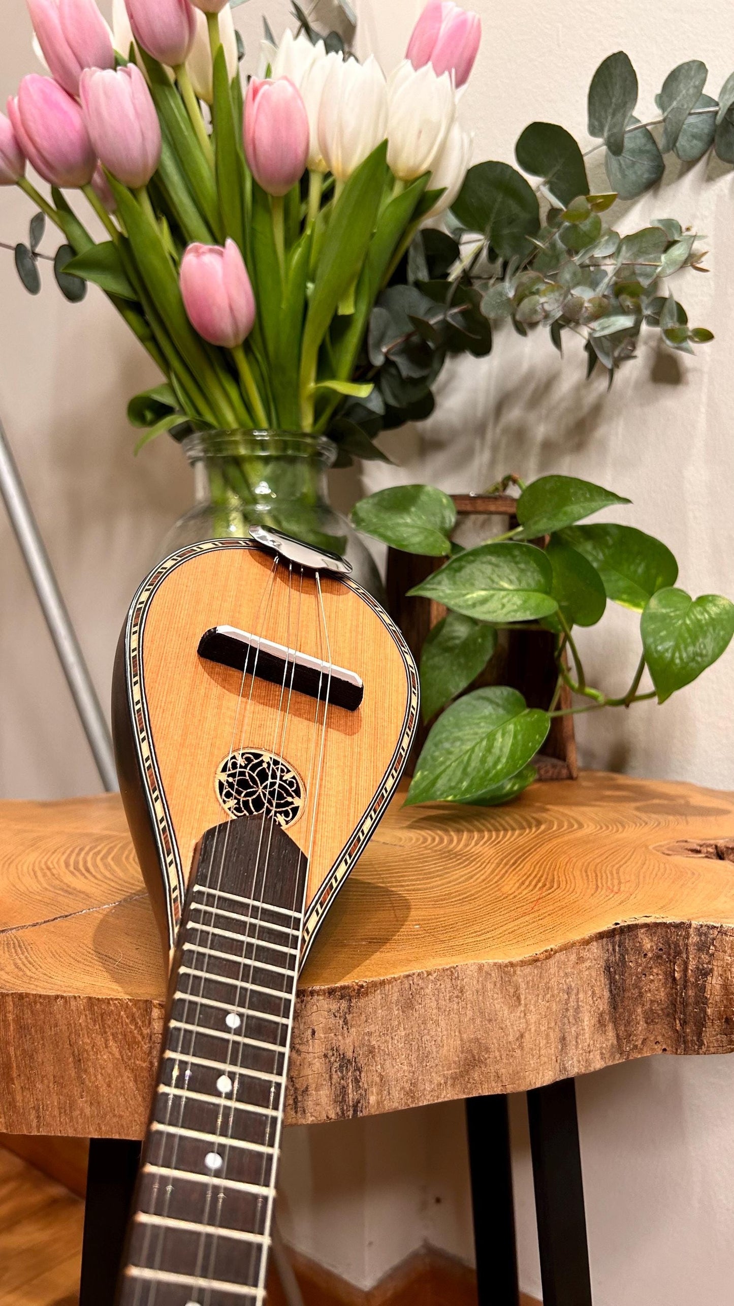 Handmade 6-String Baglamas | Greek Traditional Music Instrument for Rebetiko Music