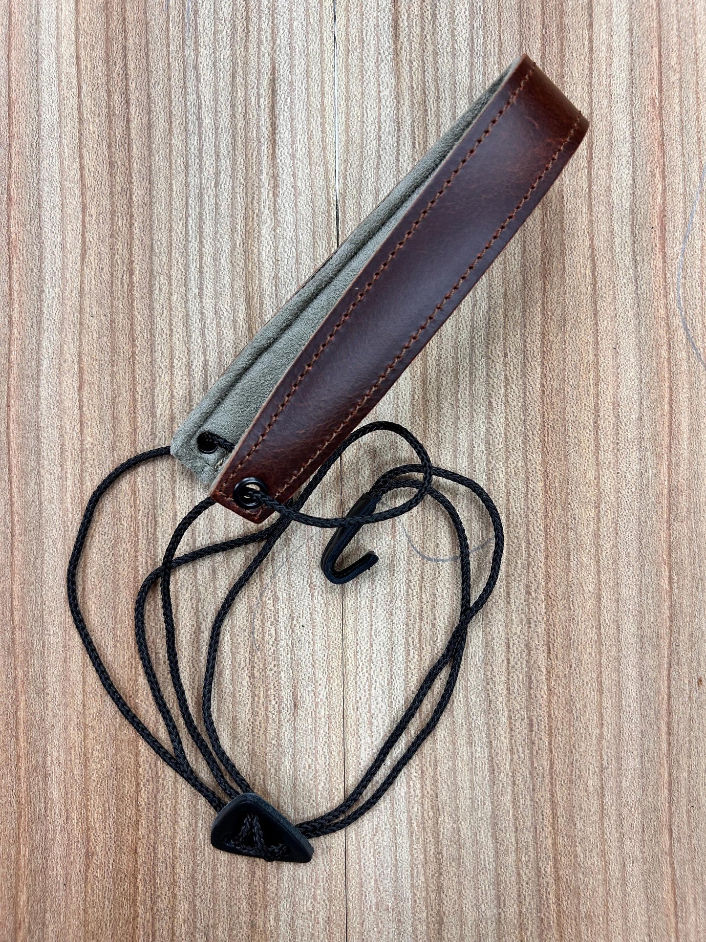 Adjustable Padded Leather Bouzouki Strap with Soundhole Hook