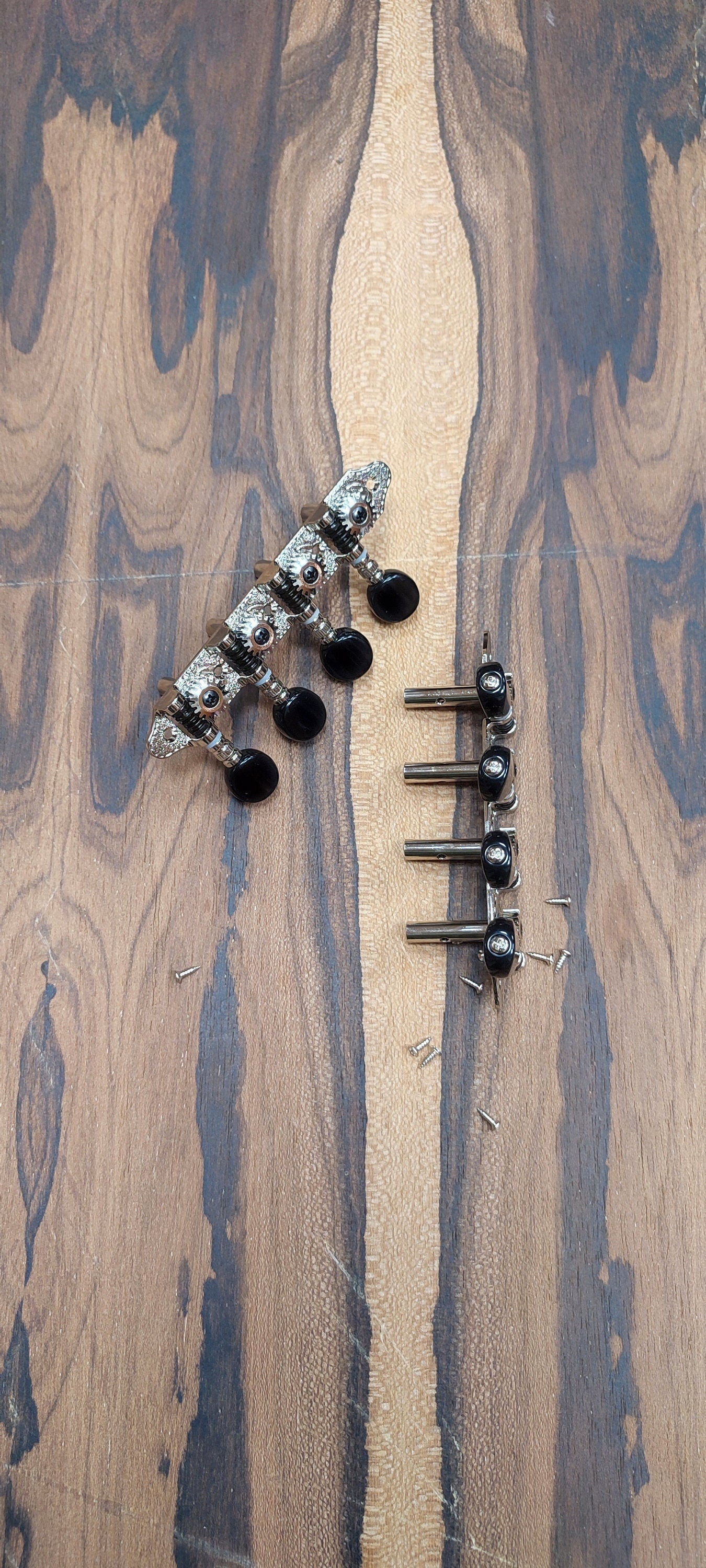 Bouzouki machine heads ~ Grover style Professional 8string Bouzouki tuners ~ Nickel Colour & Black Button