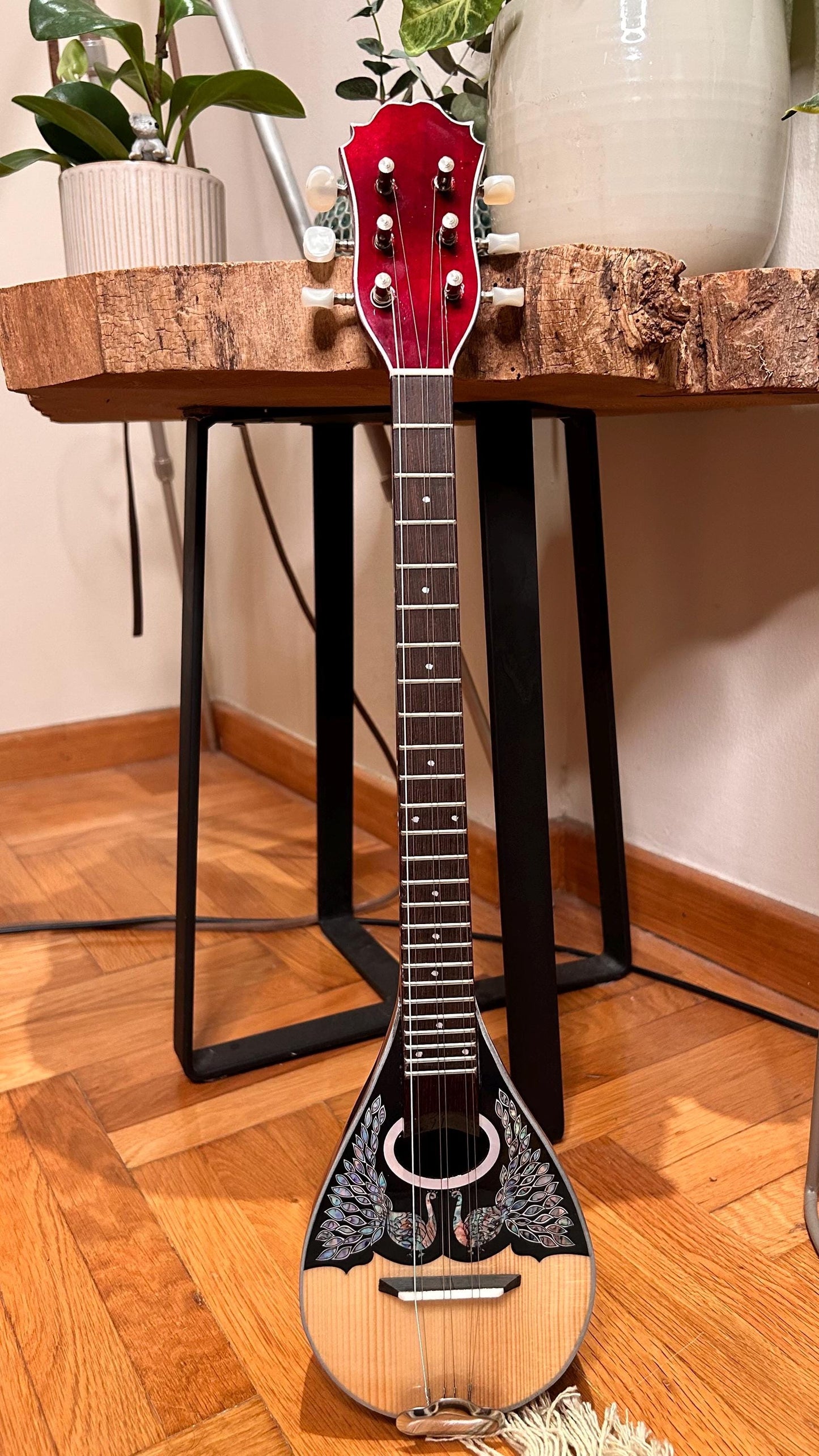 Premium Handmade 6-String Baglamas | Greek Traditional Music Instrument for Rebetiko Music