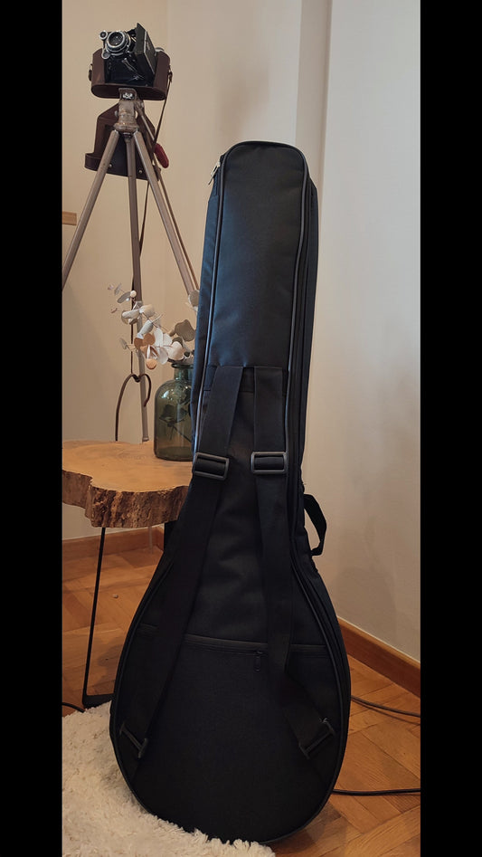 Durable Bouzouki Bag - Excellent Protection with Double Straps and Lightweight Design - Black