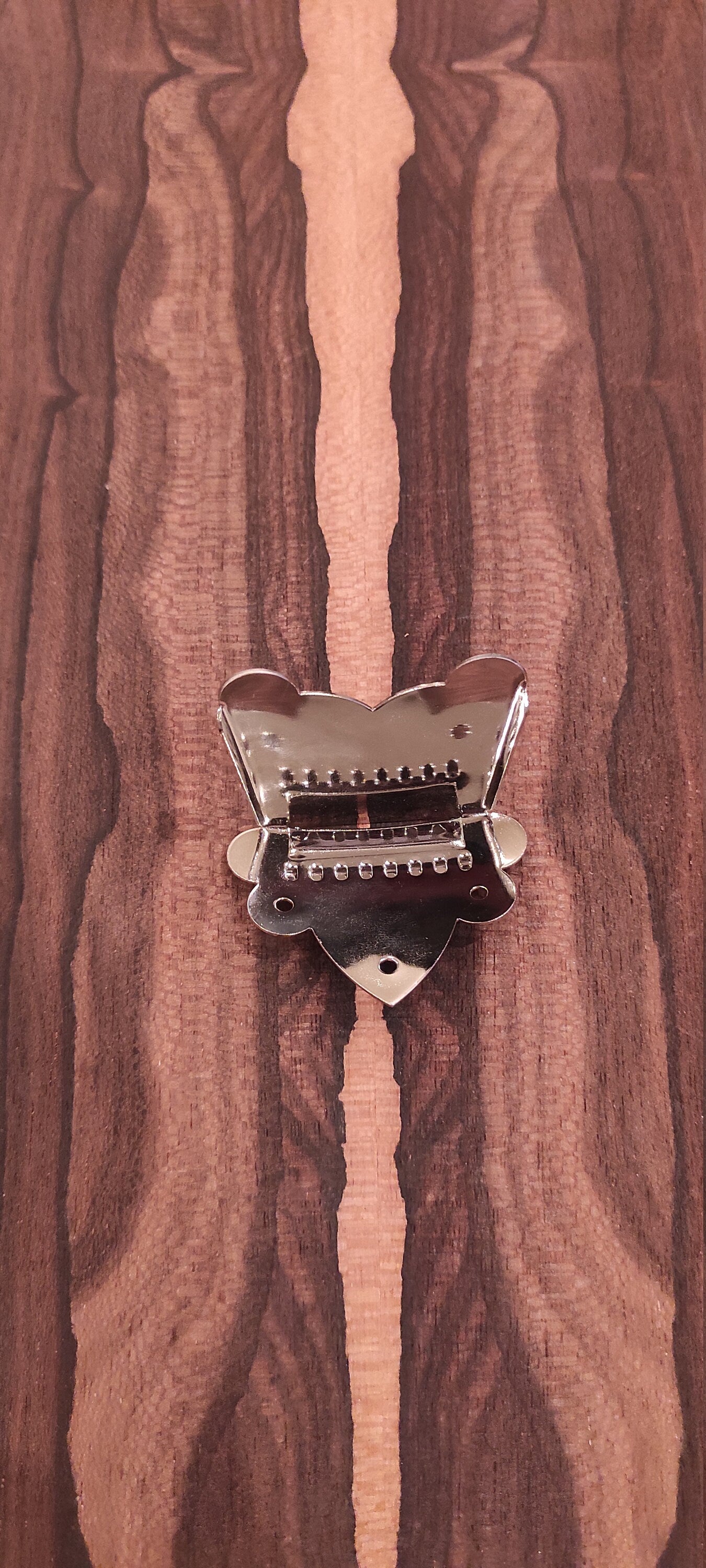 8string - 6string Bouzouki One-piece Chordiera / Tailpiece ~ One-piece Nickel Color Steel Bouzouki Tailpiece/Chordiera
