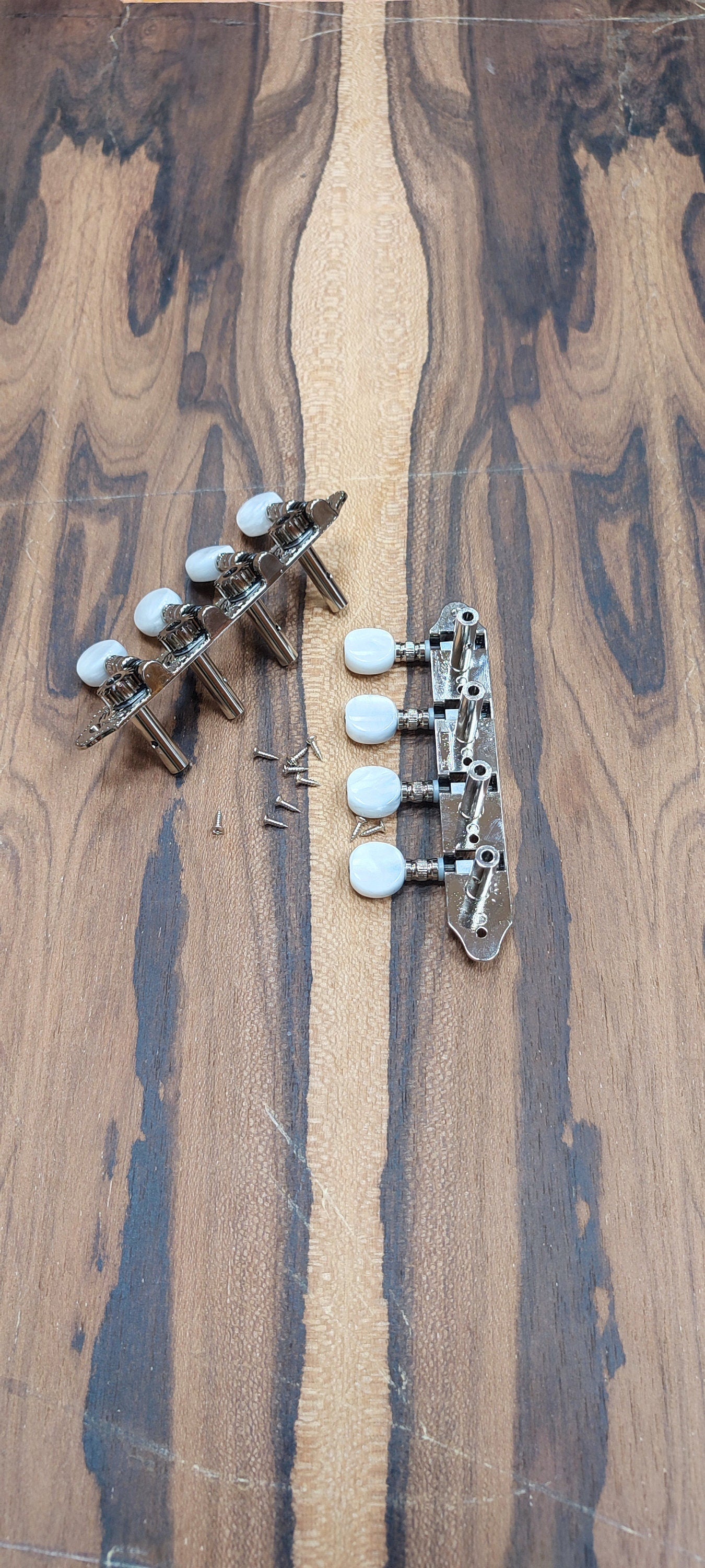 Bouzouki machine heads ~ Grover style Professional 8string Bouzouki tuners ~ Nickel Colour & White Pearl Button