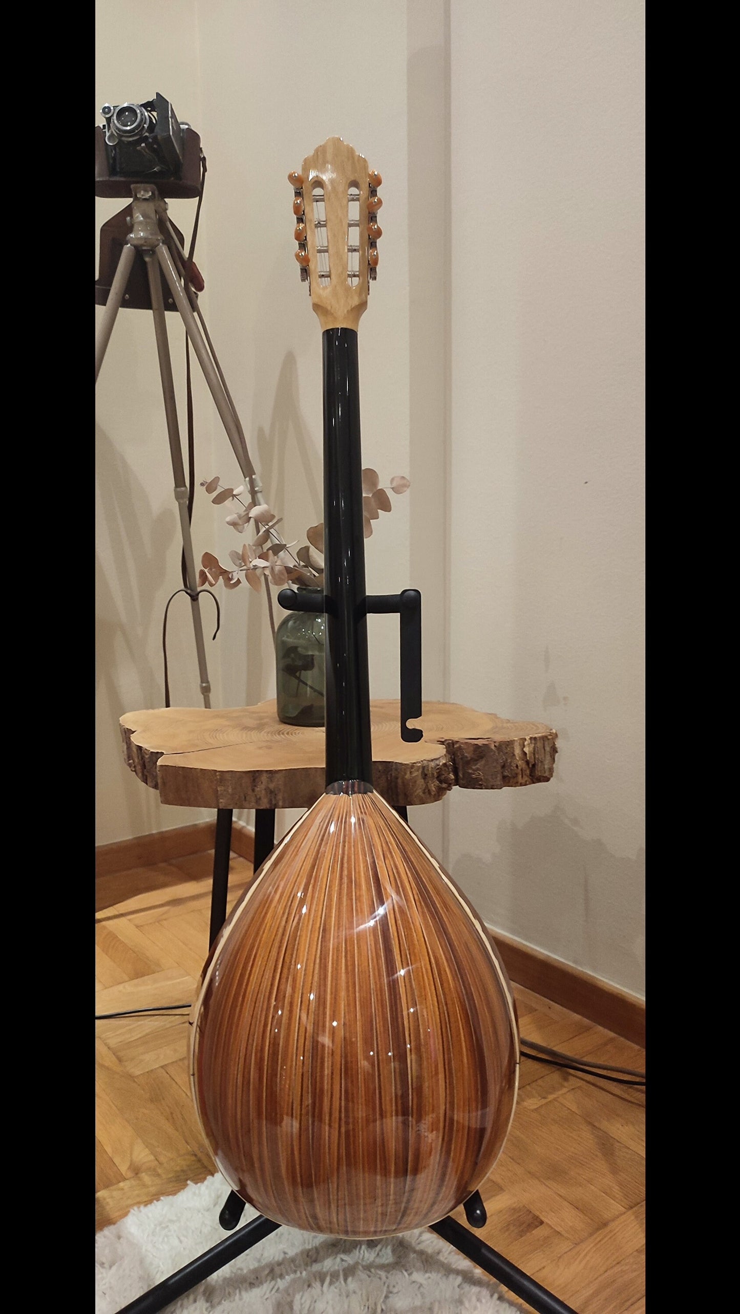 Custom Professional 8-String Handmade Bouzouki | Greek Traditional Rebetiko Instrument | Abalone Shell & Wood Decorations