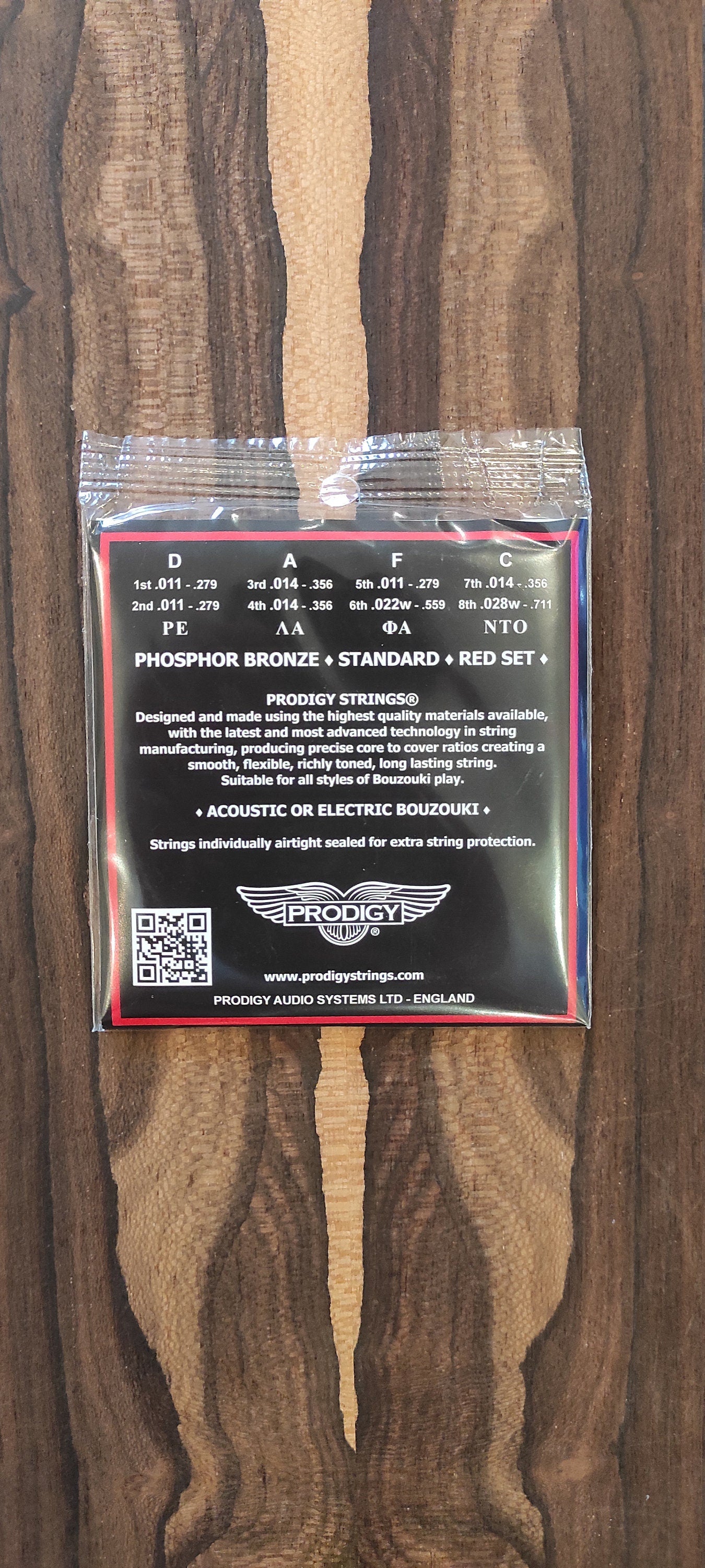 8string Bouzouki Set of Strings ~ Prodigy RED Set ~ 0,11 Set Bronze Wounded