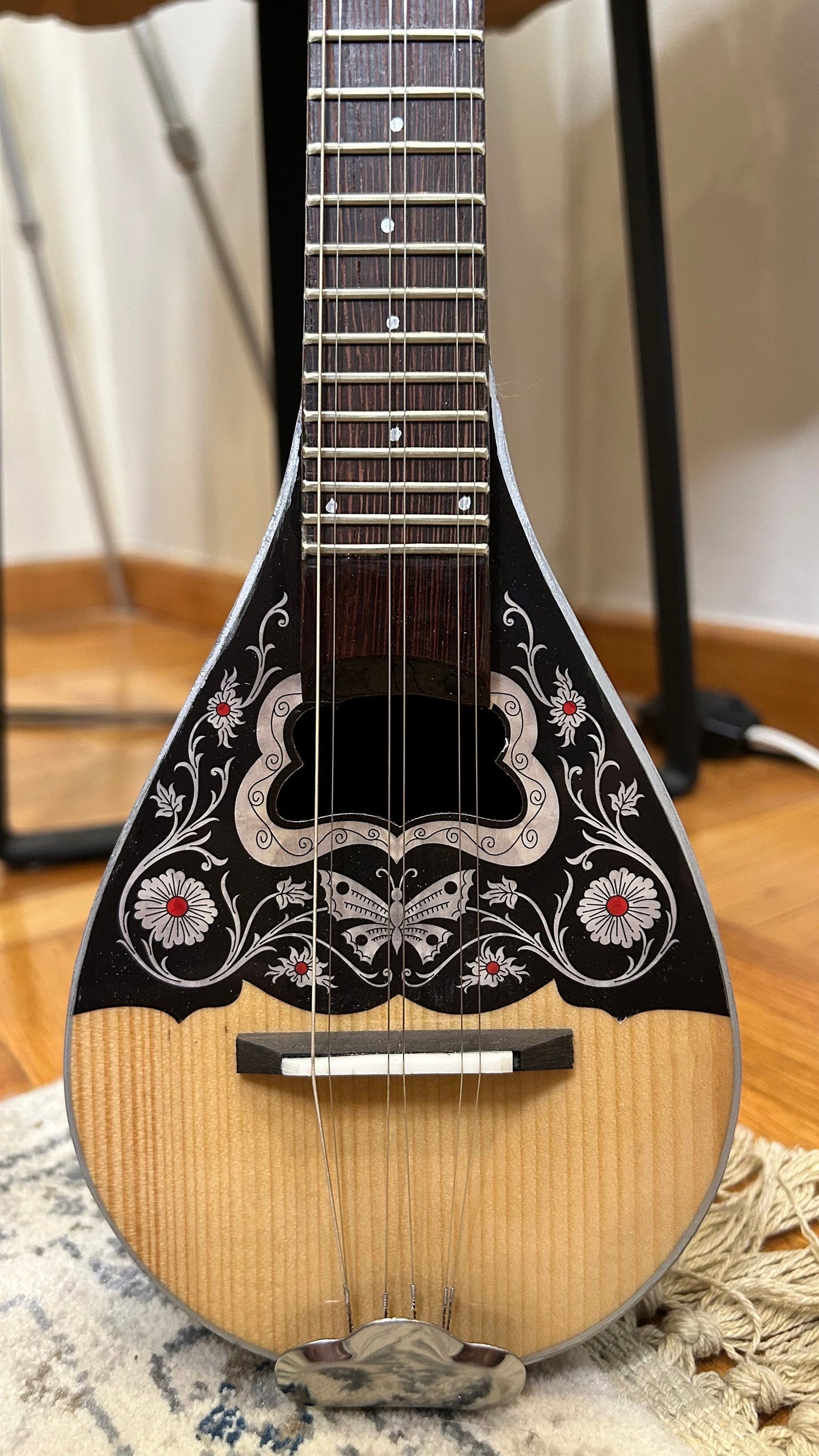 Premium Handmade 6-String Baglamas | Greek Traditional Music Instrument for Rebetiko Music