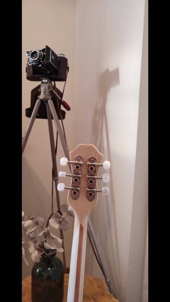 6string Handmade Bouzouki ~ Greek Traditional Handmade Popular Rebetiko Bouzouki ~ Wooden pickguard / top decorations ~