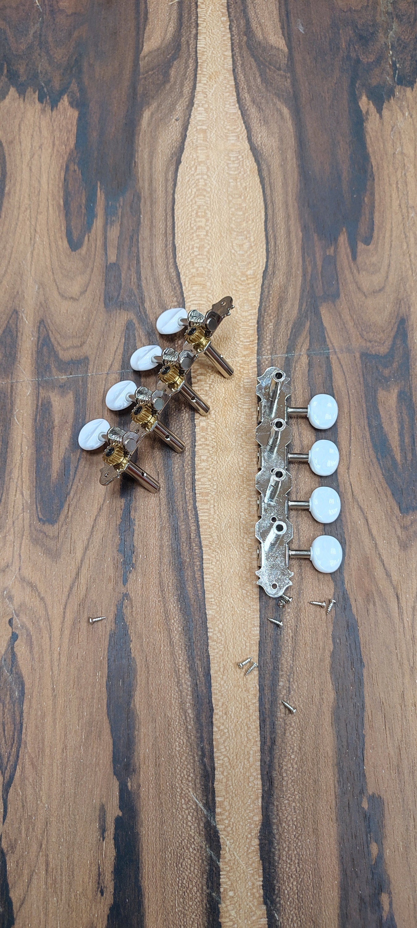 Bouzouki machine heads ~ Grover style  Premium 8string Bouzouki tuners ~ Nickel Colour & White Pearl Button