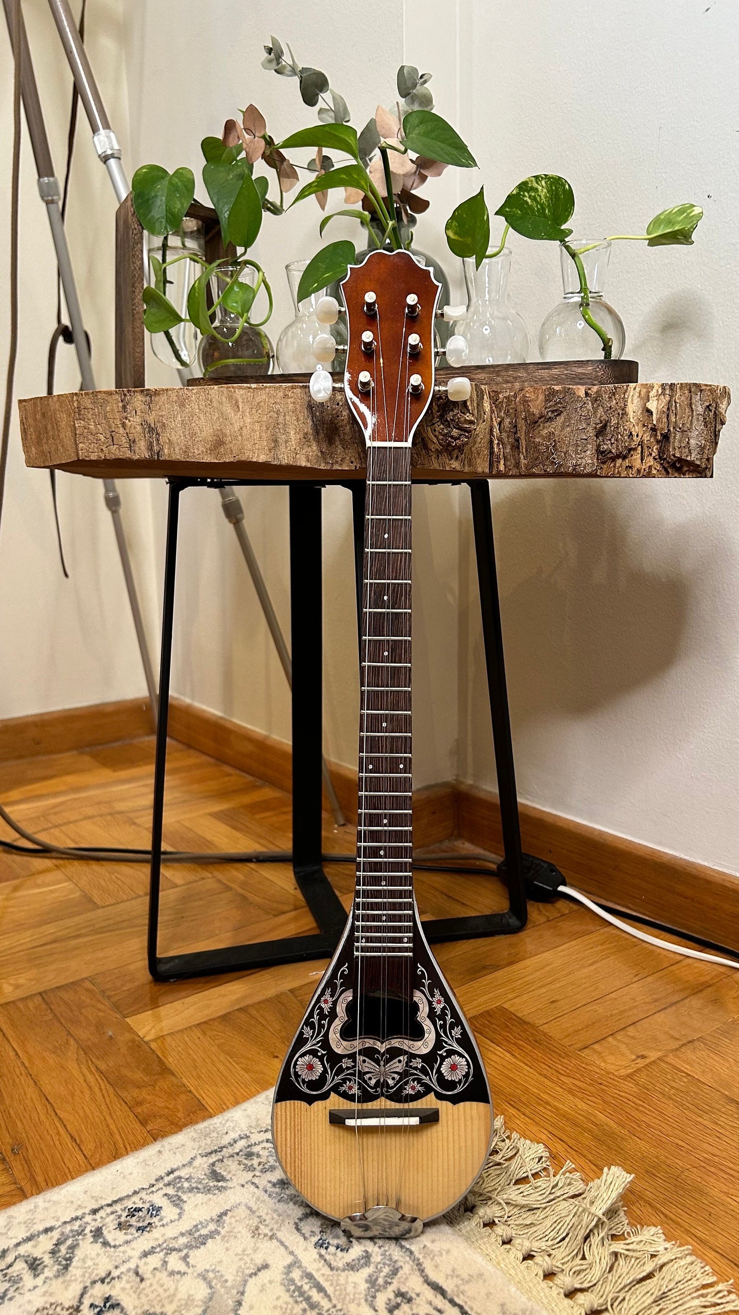 Premium Handmade 6-String Baglamas | Greek Traditional Music Instrument for Rebetiko Music