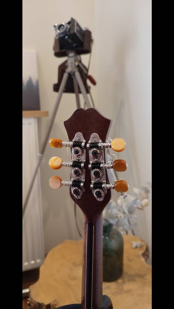 Professional Tzouras Handmade 6string ~ Greek Traditional Rebetiko Tzouras ~ Abalone Dolphins & Padauk wooden pickguard / top decorations ~