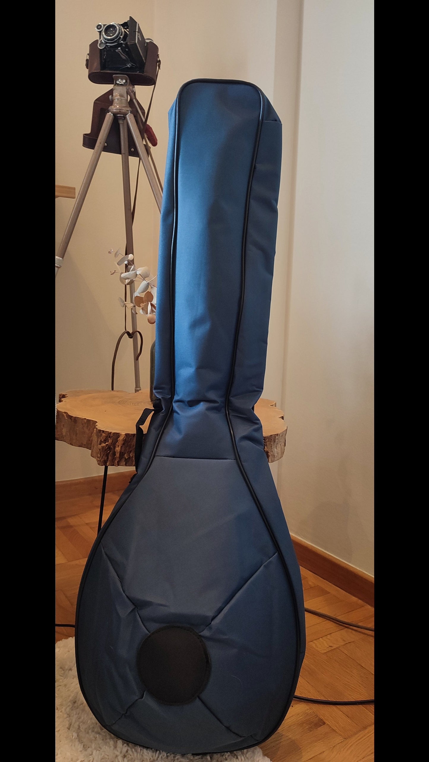 Durable Bouzouki Bag - Excellent Protection with Double Straps and Lightweight Design - Blue