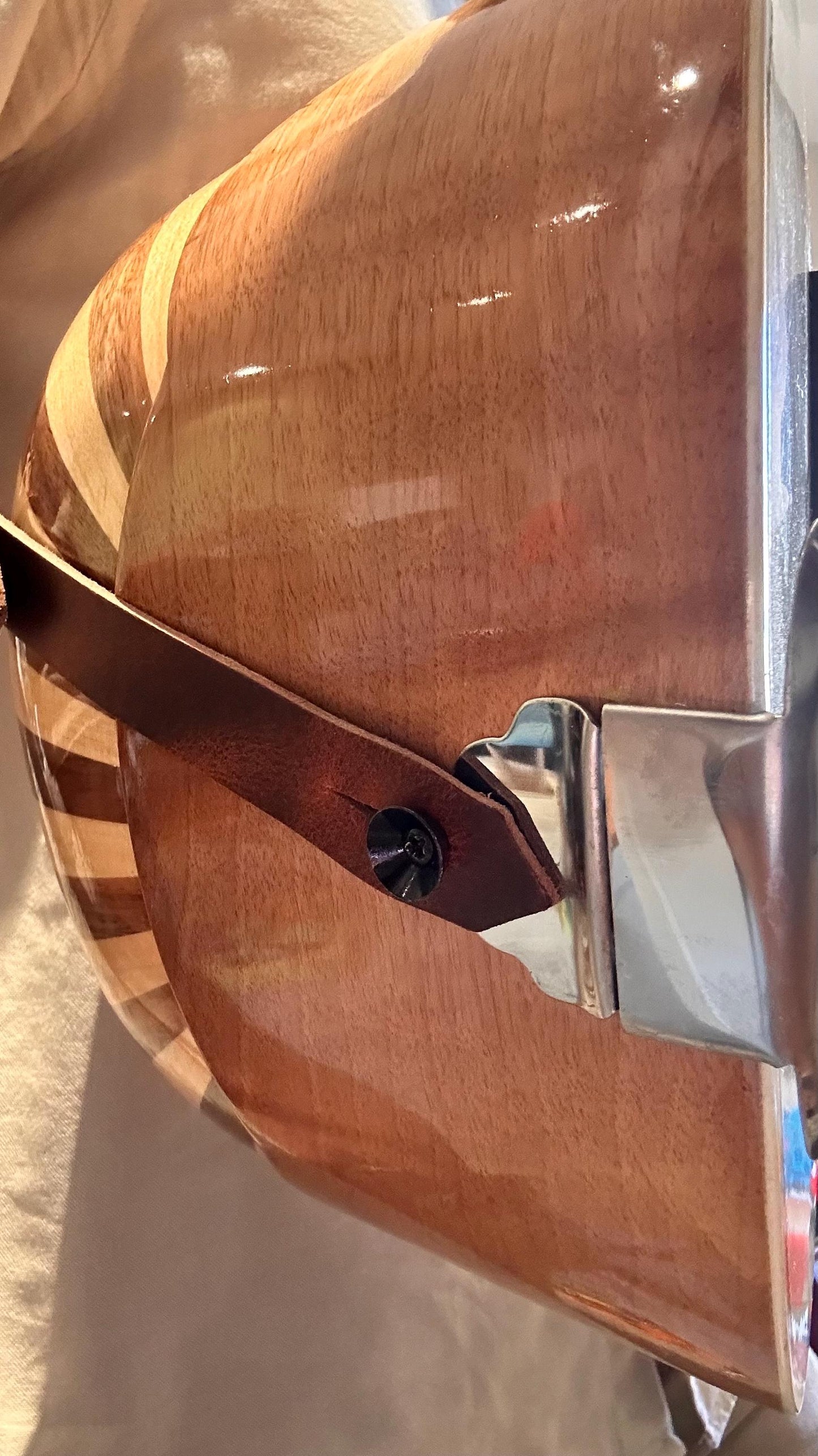 Versatile Leather Bouzouki Strap with Adjustable Hook and End-Button Attachment”