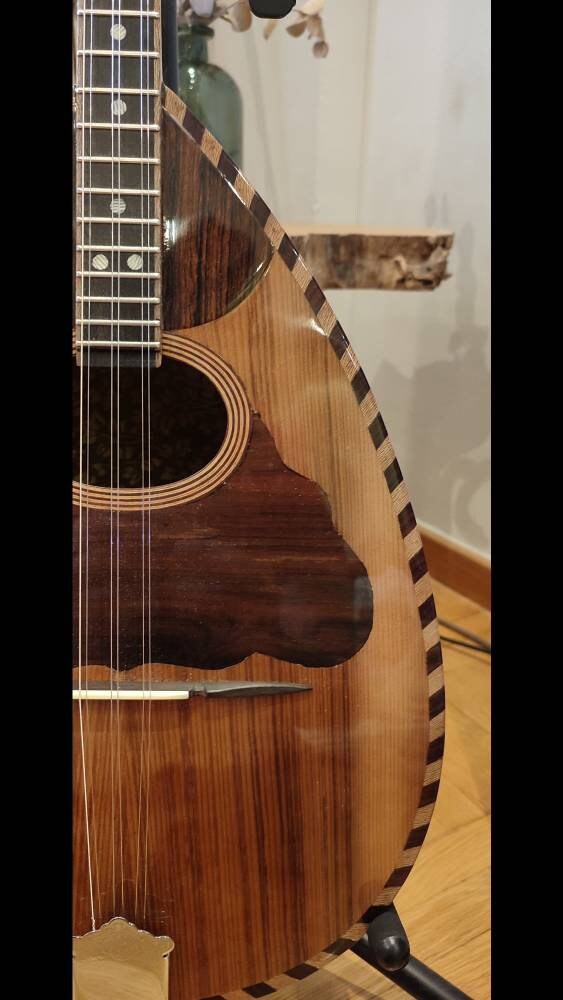 Custom Professional 6string Handmade Bouzouki ~ Greek Traditional Popular Rebetiko Bouzouki  ~ Wooden Pickguard / Top decorations