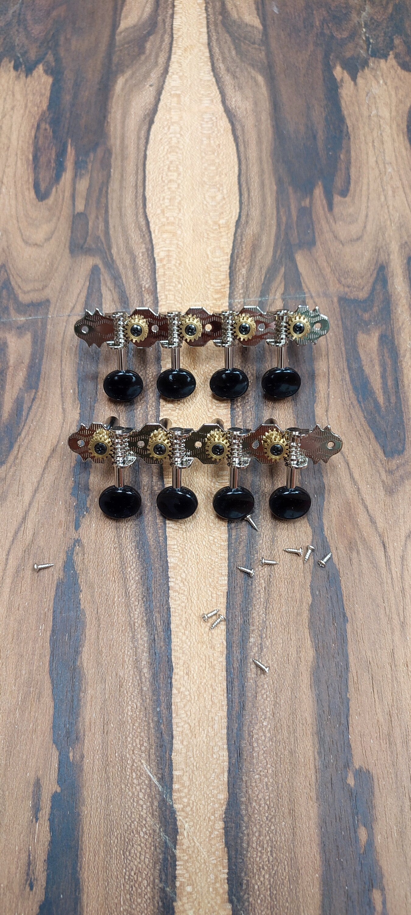 Bouzouki machine heads ~ Grover style Premium 8string Bouzouki tuners ~ Nickel Colour & Black Button