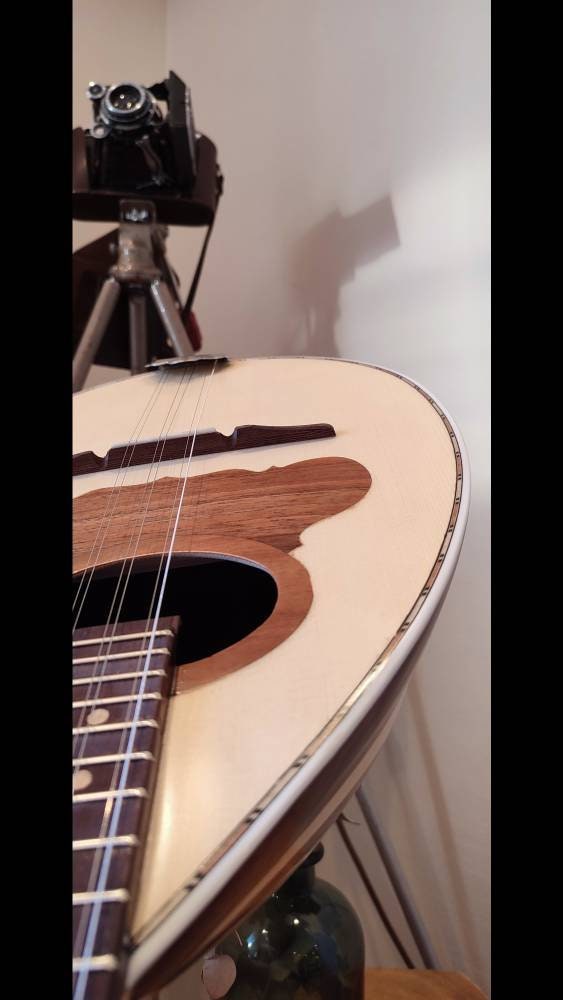 6string Handmade Bouzouki ~ Greek Traditional Handmade Popular Rebetiko Bouzouki ~ Wooden pickguard / top decorations ~