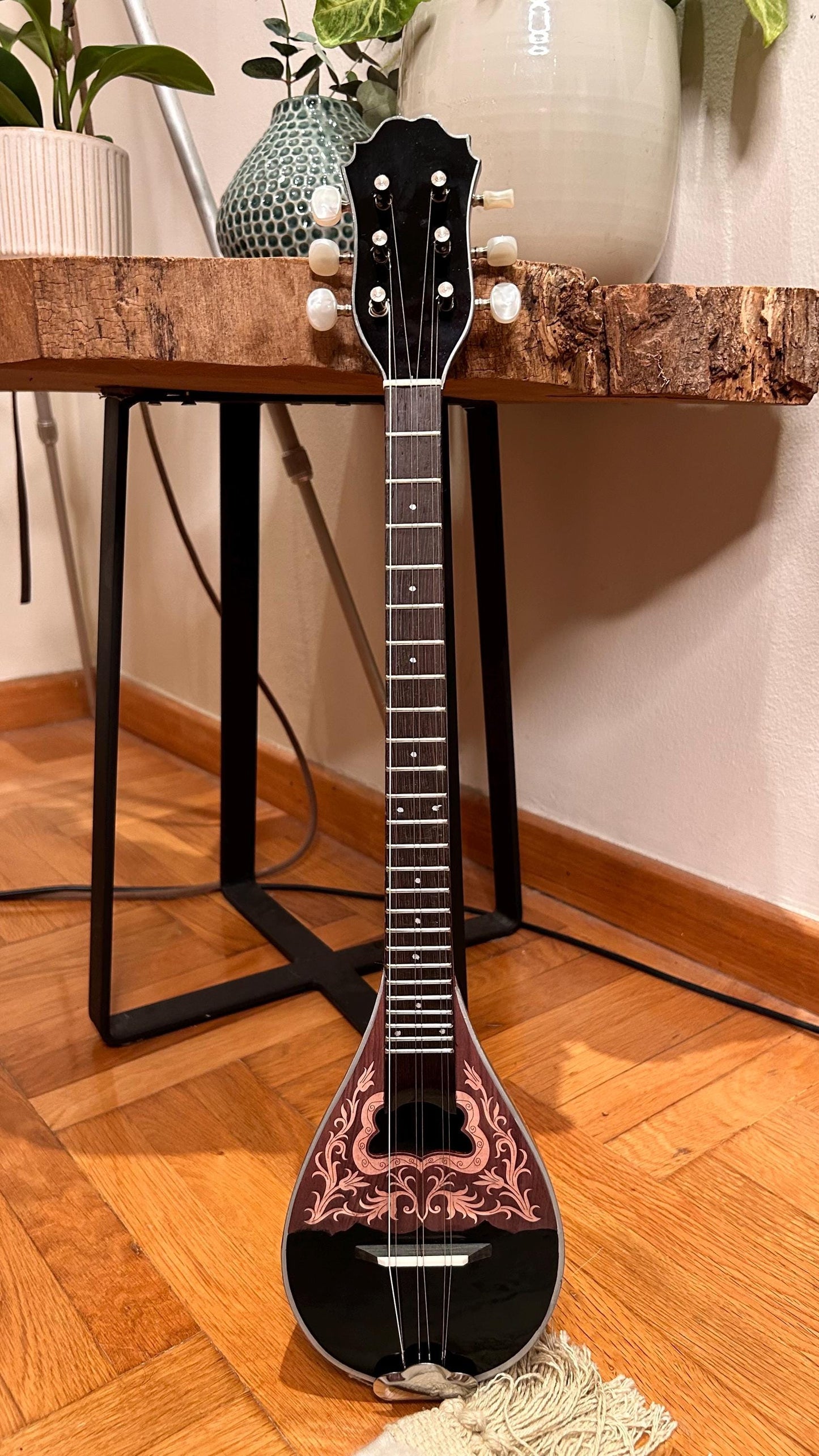 Premium Handmade 6-String Baglamas | Greek Traditional Music Instrument for Rebetiko Music