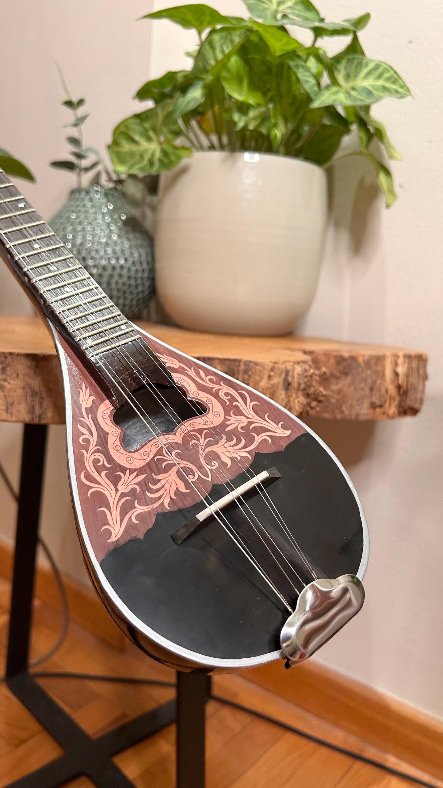 Premium Handmade 6-String Baglamas | Greek Traditional Music Instrument for Rebetiko Music