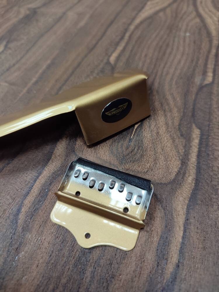8-String and 6-String Bouzouki Prodigy Tailpiece and Armrest - 'CHORDIERA' TAR1SG Satin Gold