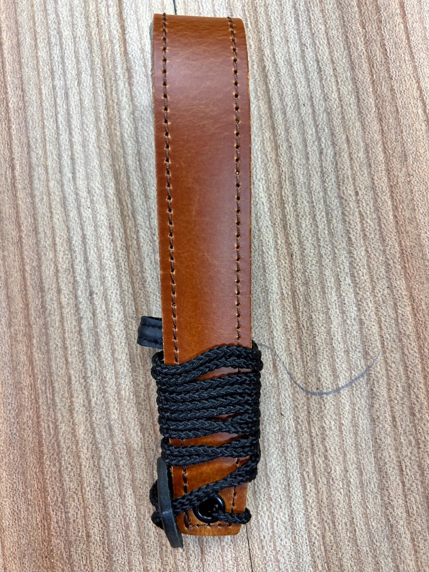 Adjustable Padded Leather Bouzouki Strap with Soundhole Hook