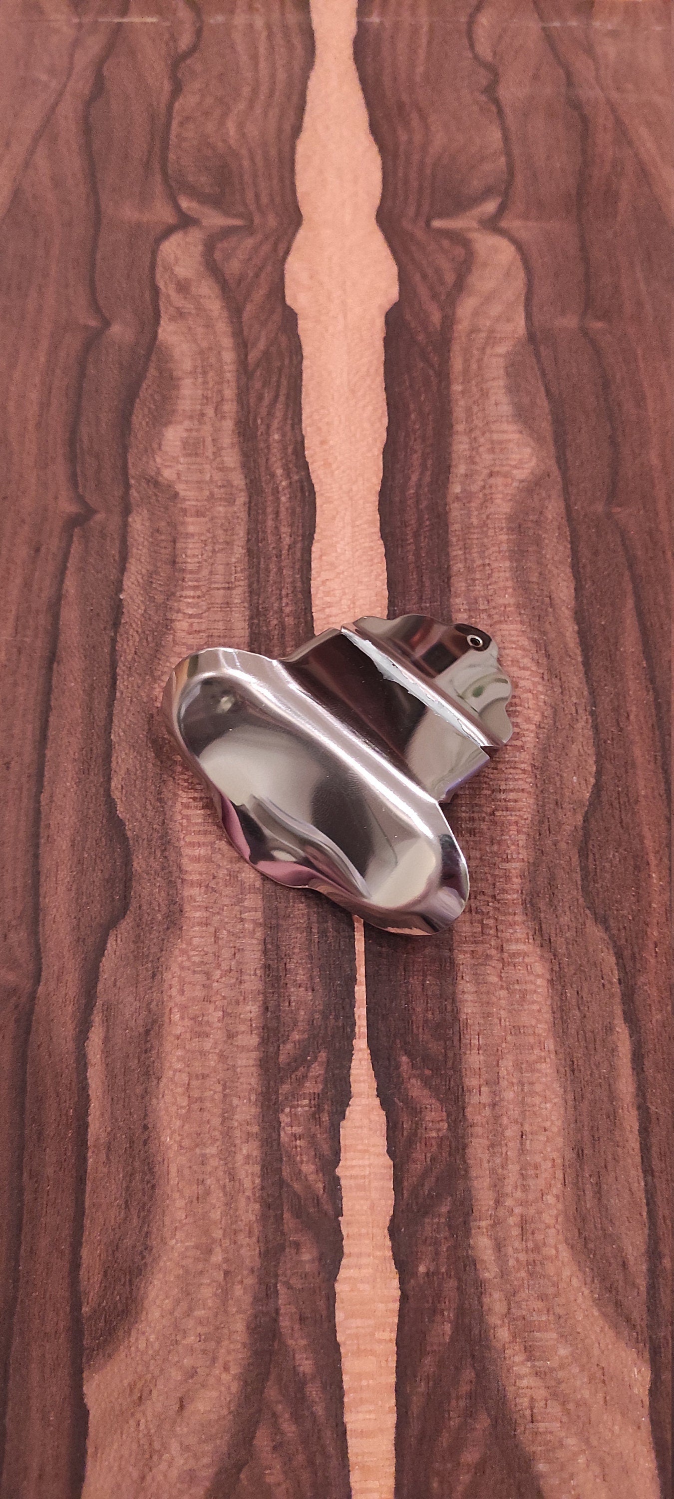 Baglamas - Tzouras Chordiera / Tailpiece ~ Nickel Color Steel Baglamas Tailpiece/Chordiera