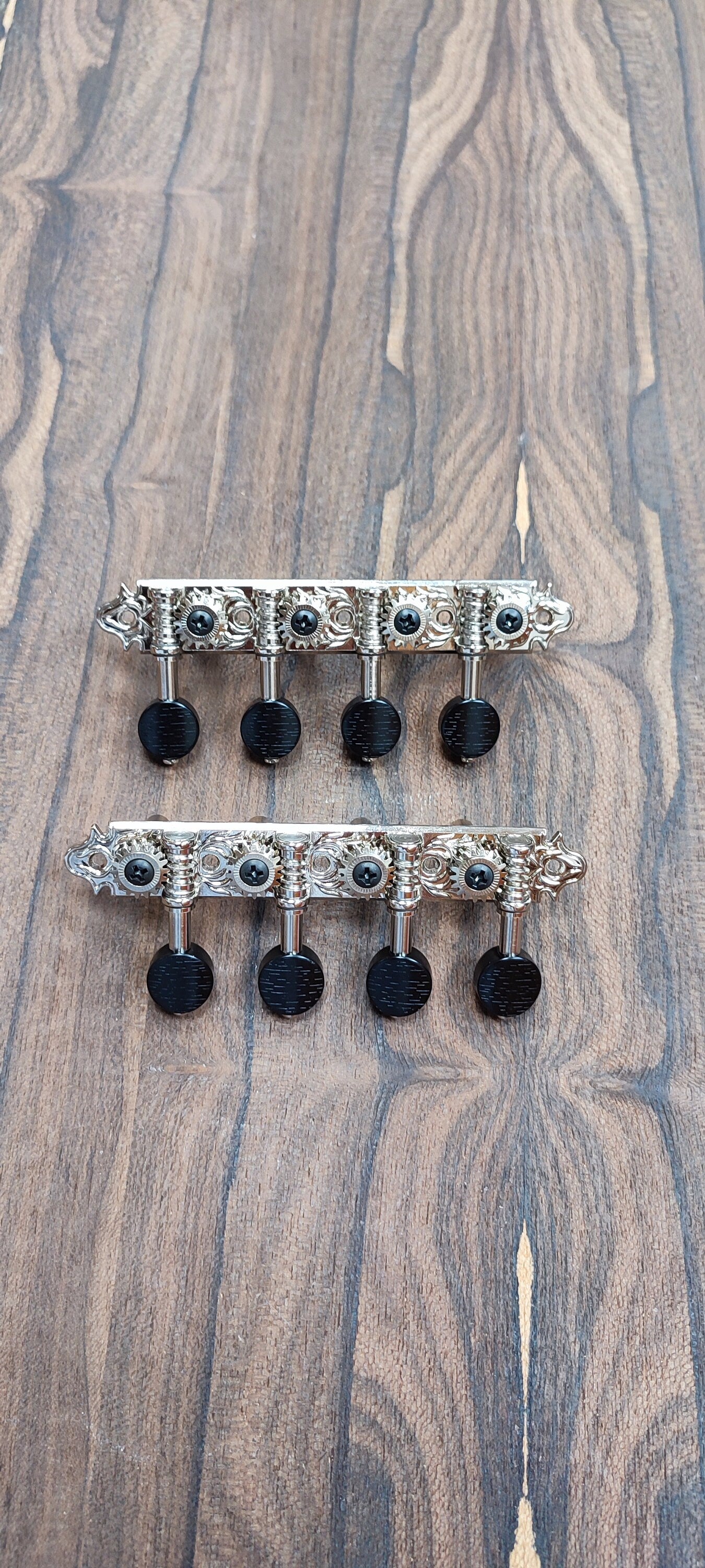 Bouzouki machine heads ~ Professional 8string Bouzouki tuners ~ Nickel Colour & Black Button