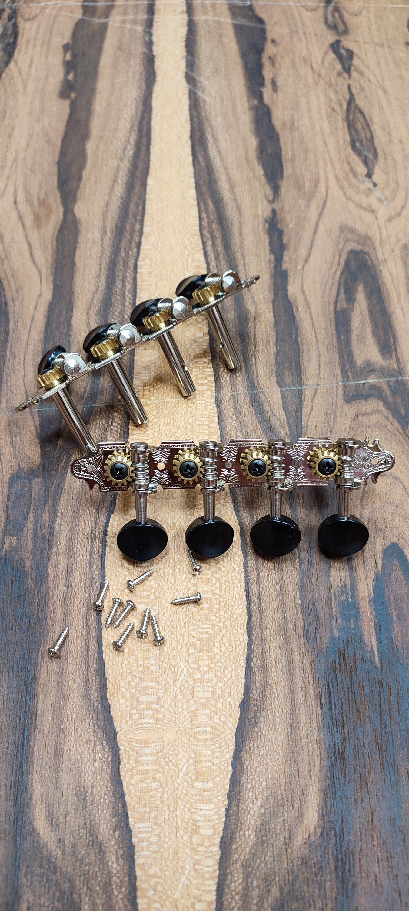 Bouzouki machine heads ~ Premium 8string Bouzouki tuners ~ Nickel Colour & Black Button