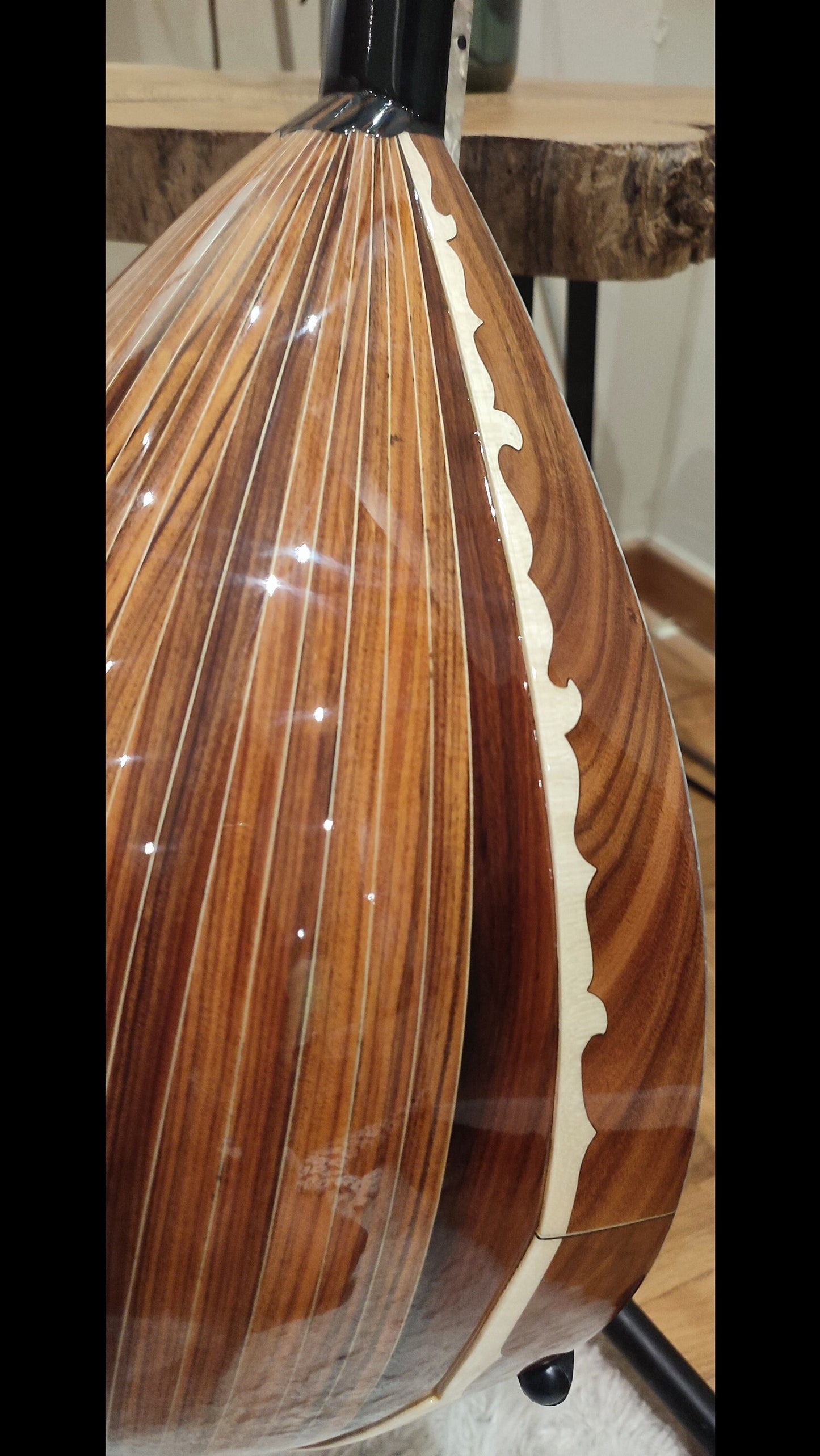 Custom Professional 8-String Handmade Bouzouki | Greek Traditional Rebetiko Instrument | Abalone Shell & Wood Decorations