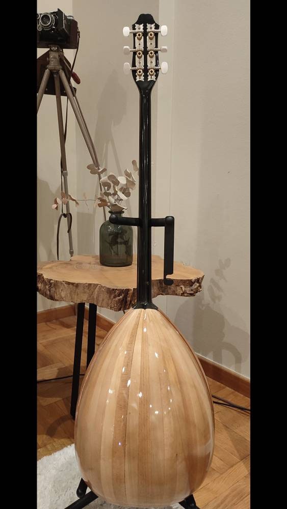 6string Handmade Bouzouki ~ Greek Traditional Handmade Popular Bouzouki ~ Flowers vinyl decal top decorations ~