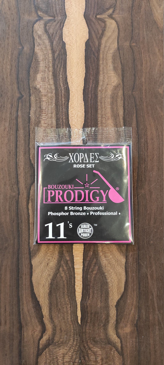 8string Bouzouki Set of Strings ~ Prodigy ROSE Set ~ 0,10 Set Phosphor Bronze Wounded