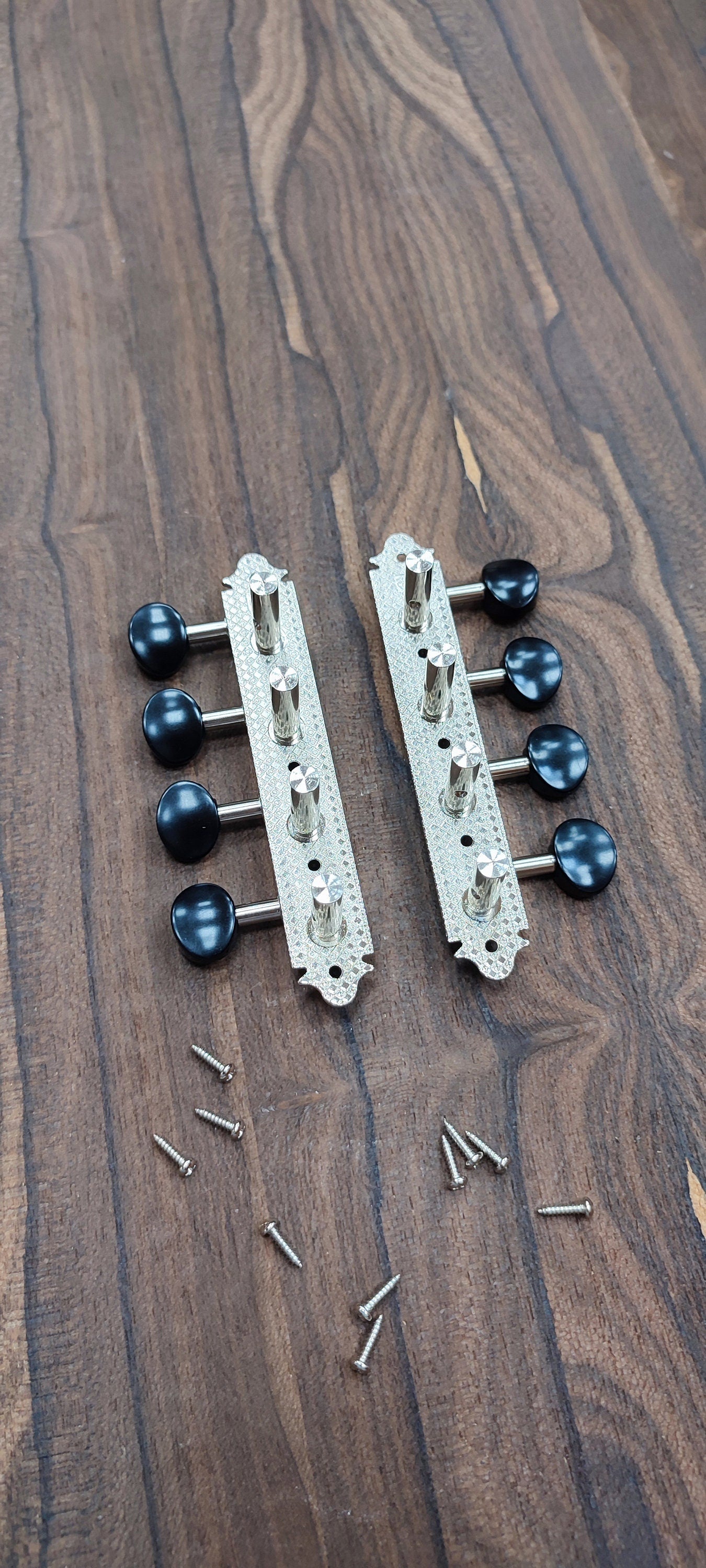 Bouzouki machine heads ~ Professional 8string Bouzouki tuners ~ Nickel Colour & Black Button