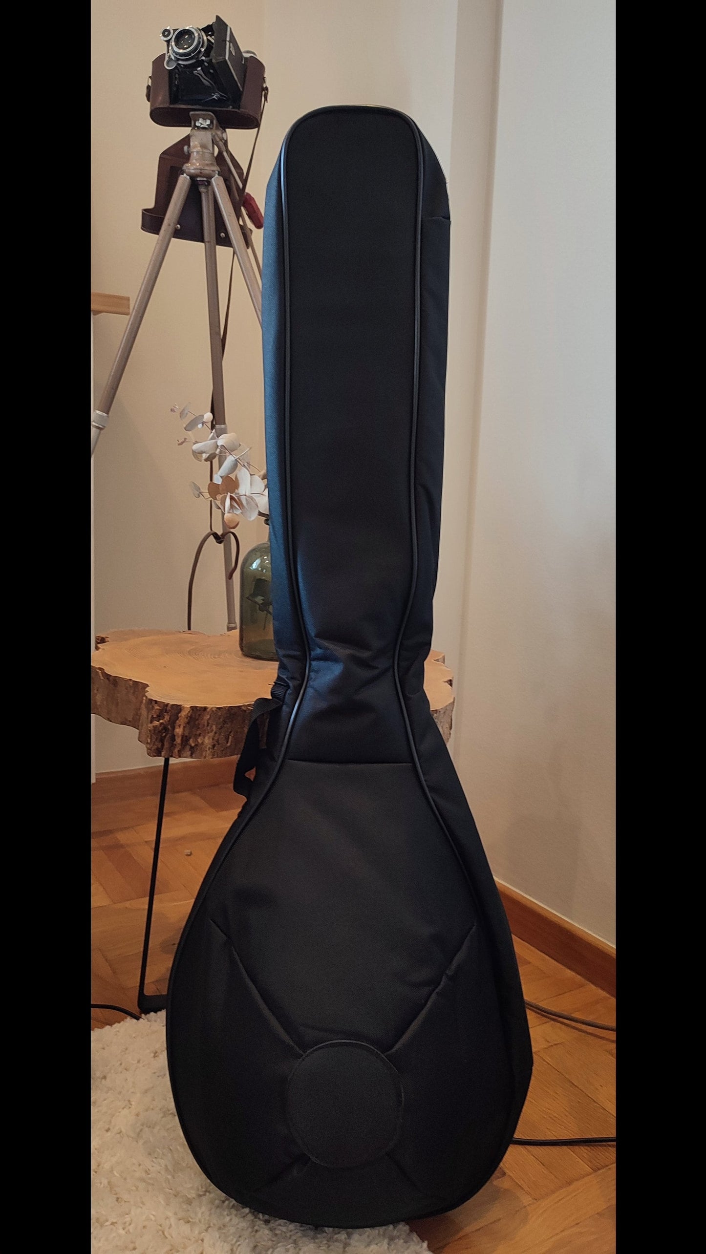 Durable Bouzouki Bag - Excellent Protection with Double Straps and Lightweight Design - Black