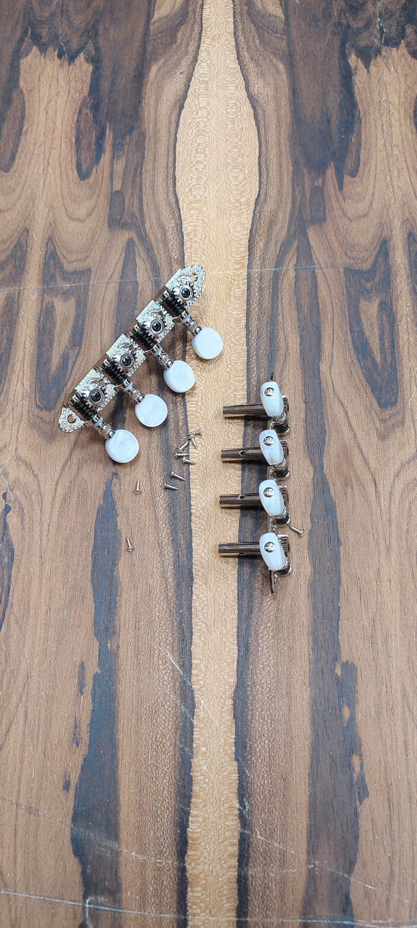 Bouzouki machine heads ~ Grover style Professional 8string Bouzouki tuners ~ Nickel Colour & White Pearl Button