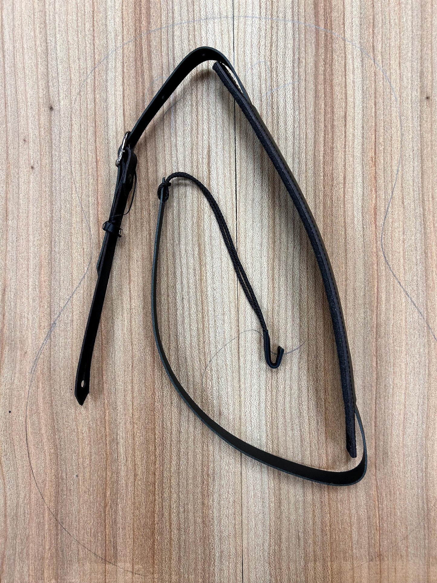 Versatile Leather Bouzouki Strap with Adjustable Hook and End-Button Attachment”