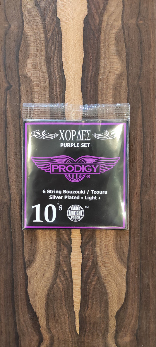 6string Bouzouki / Tzoura Set of Strings ~ Prodigy PURPLE Set ~ 0,10 Set Silver Wounded