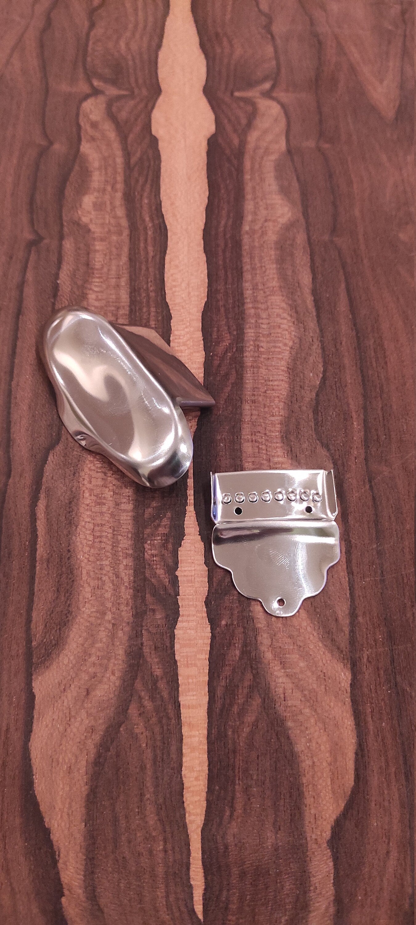 6string Bouzouki-Tzoura Chordiera / Tailpiece ~ Nickel Color Steel Tzoura - Bouzouki Tailpiece/Chordiera